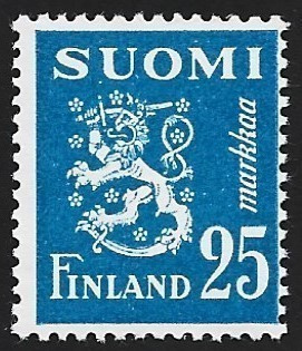 1950 M-30 Leijona 25 mk sininen ** Lape 401 a VSP Lm6