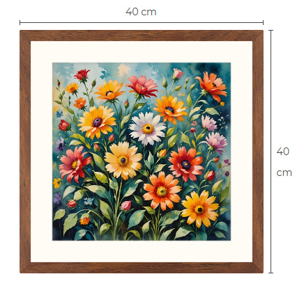 Uusi uniikki kukkataulu 40 cm x 40 cm