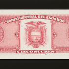 Ecuador 5 Sucres 22.11.1988, P113d(3), UNC - pikkukuva 2