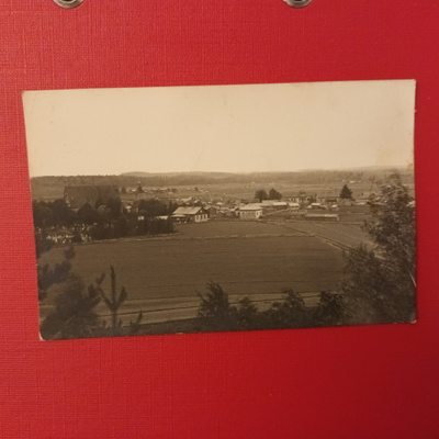 Lammi , kirkonkylää. Wanha postikortti/kuva.