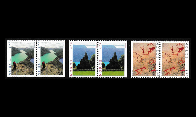 Norja 1208-10 ** Turistimerkkejä (1996)
