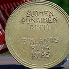 Pronssinen Suomen punainen risti mitali.  Halkaisija - 27 mm - pikkukuva 3