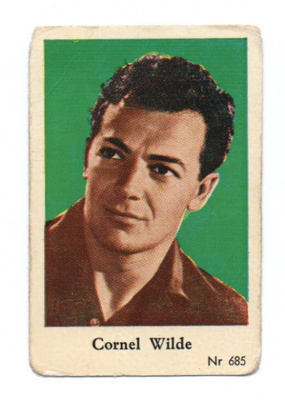 Purkkakuva n:o 685 CORNEL WILDE Purukumikuva