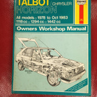 Talbot / Chrysler Horizon  vm. 1978-1983 korjausopas - pikkukuva 1