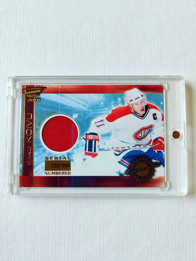 Saku Koivu - 2001 Pacific Revolution Game-Worn Jersey /400