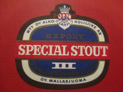 VANHA OLUTETIKETTI - EXPORT SPECIAL STOUT  FINLAND (K14-S42)