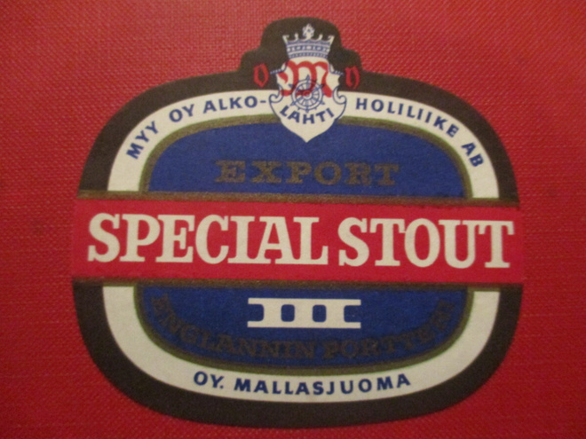 VANHA OLUTETIKETTI - EXPORT SPECIAL STOUT  FINLAND (K14-S42)