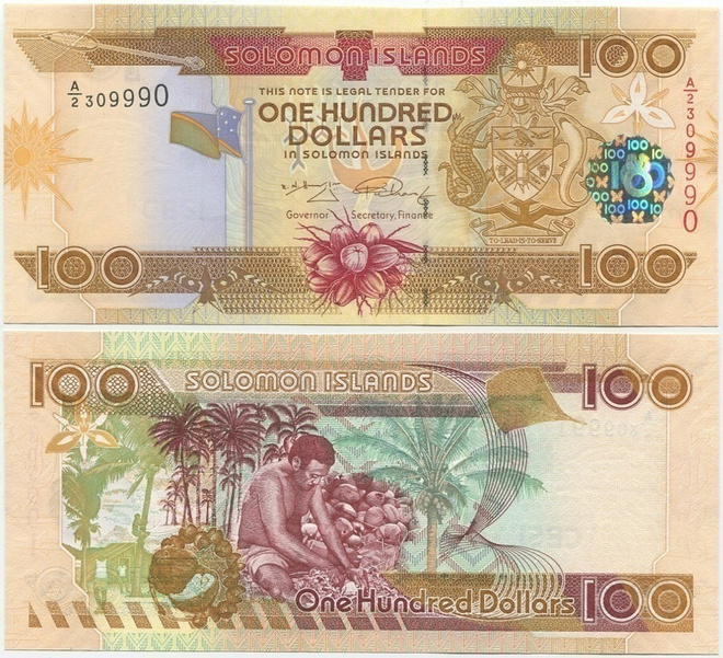 Salomonsaaret Solomon Islands 100 Dollars v.2009 (P-30b) UNC
