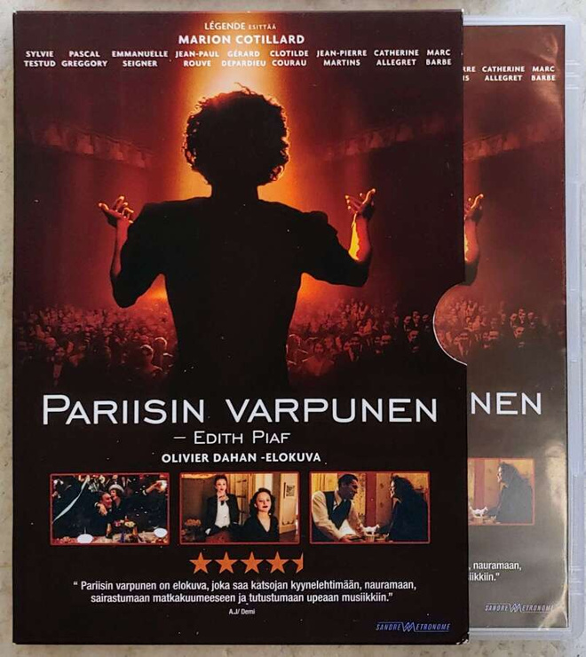 PARIISIN VARPUNEN – EDITH PIAF, Suomi-DVD 2007, M. Cotillard