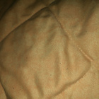 Keltainen tikkipäiväpeitto n. 265x155cm2 päälinen - pikkukuva 1