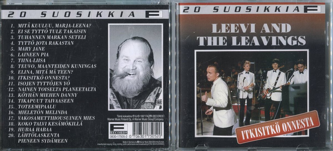 LEEVI AND THE LEAVINGS . CD-LEVY . 20 SUOSIKKIA . ITKISITKÖ