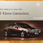 Hinnasto ja lisävarusteet Mercedes W212 E-luokka 2009. Esite - pikkukuva 1