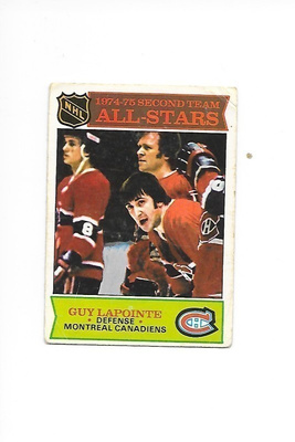 1975-76 OPC #293 Guy Lapointe Montreal Canadiens