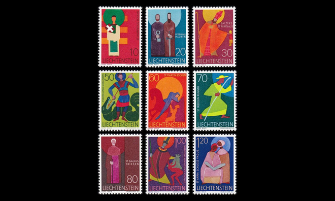 Liechtenstein 486-94 ** Pyhimyksiä (1967)