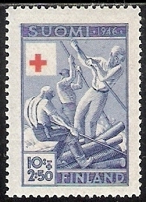 1946 Punainen Risti 10 mk + 2:50 mk **  LaPe 310