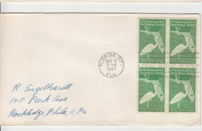 USA FDC 1947  nelilöllä