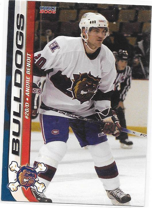 2005-06 Hamilton Bulldogs #4 Andre Benoit ex- Tappara farmi