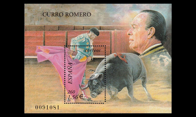 Espanja 3668BL101 ** Härkätaistelu blokki (2001)