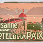 MatkalaukkuMerkki Tarra Hotel Lausanne de la Paix 1950-l - pikkukuva 1