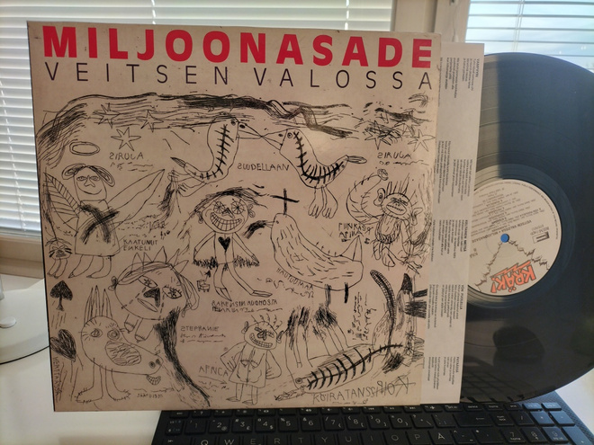 MILJOONASADE, Veitsen valossa, LP -89 HIENO KUNTO !!