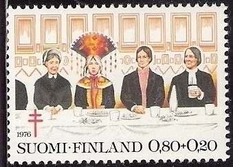 1976 Tuberkuloosi merkki 0,80 + 0,20 mk ** LaPe 791