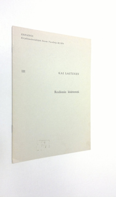 Kai Laitinen : Realismin käsitteestä (eripainos 3) : Kirj...
