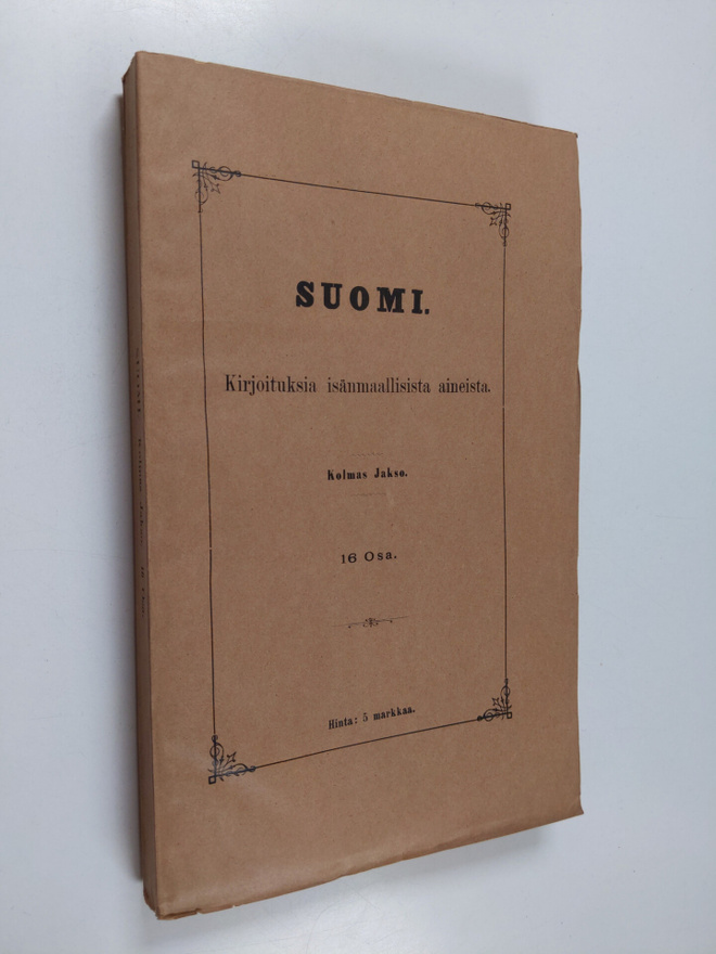 Suomi : kirjoituksia isänmaallisista aineista. Kolmas jak...