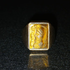 Antique Antiikki Tiikerinsilmä kivi Intaglio sormus - pikkukuva 1