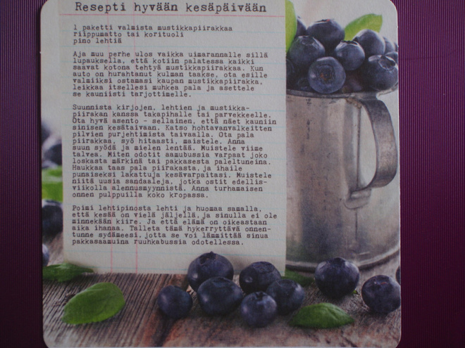 Anna-Mari West "Resepti hyvään kesäpäivään"