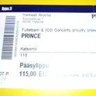Käyttämätön pääsylippu PRINCE HARTWALL AREENA 21.7.2011 - pikkukuva 2