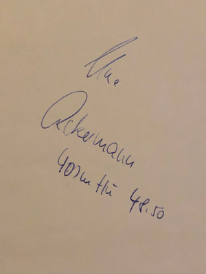 Uwe Ackermann nimikirjoitus paperilla