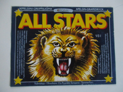JUOMAETIKETTI - ALL STARS (K10-S71)