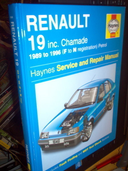 RENAULT 19 inc. Chamade 1989-96 Service & Repair Manual