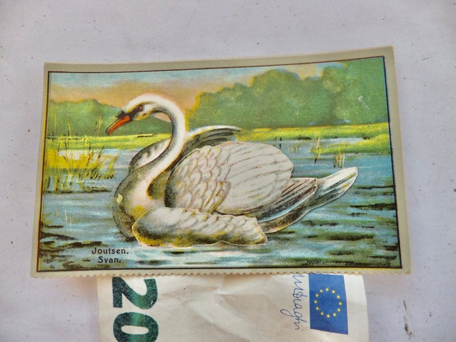VANHA Suklaakortti tms Fazer Joutsen Moniosainen 1920-l
