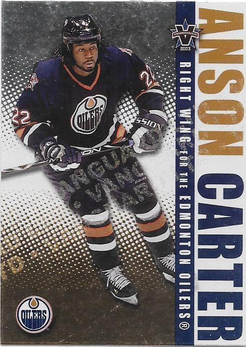 2002-03 Vanguard LTD #41 Anson Carter Edmonton Oilers /450
