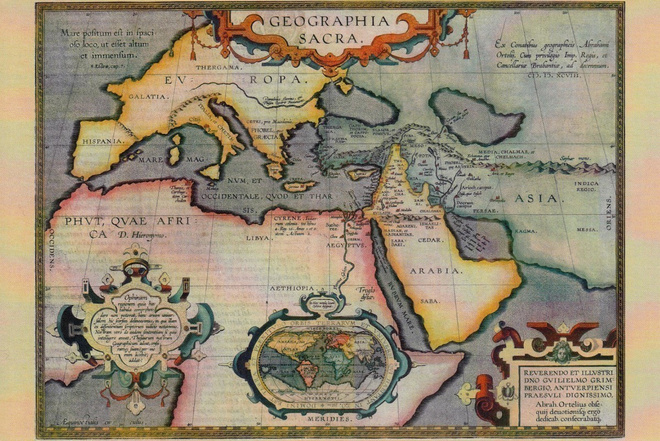 Kartta Eurooppa Afrikka (postikortti)