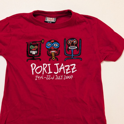 Lasten Pori Jazz t-paita 2007.Koko 110/120.