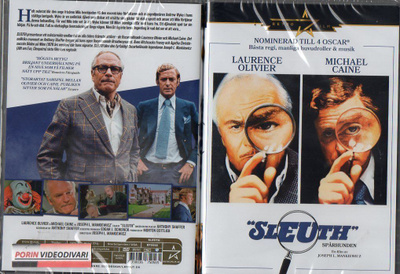 sleuth (23 487) UUSI -SV- DVD michael caine 1972 audio gb.