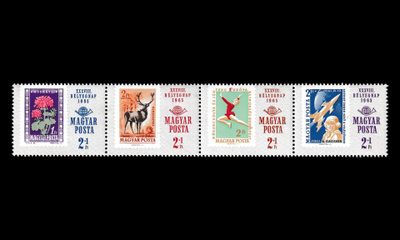 Unkari 2175-78vs ** Postimerkin päivä rivilö (1965)