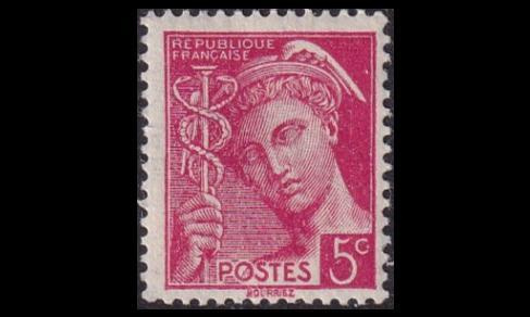 Ranska 375 ** Käyttösarja Merkur 5 C (1938)