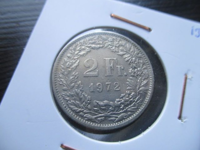 Sveitsi 2 francs 1972