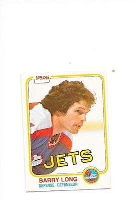 1981-82 OPC #369 Barry Long Winnipeg Jets