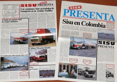1980 Sisu asiakaslehti Colombia - KUIN UUSI - esite