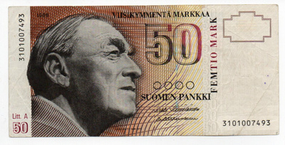 Suomi 50 Markkaa 1986  Litt. A