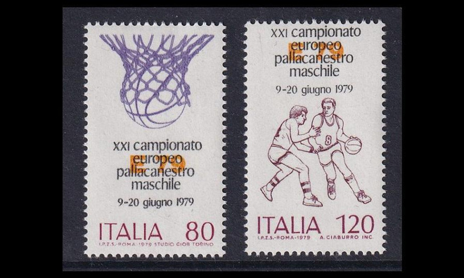 Italia 1662-3 ** Koripallon EM-kilpailut (1979)