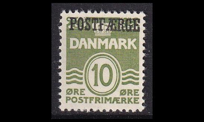 Tanska PF_35 * Aaltolinja 10 öre kell.vihreä (1953)