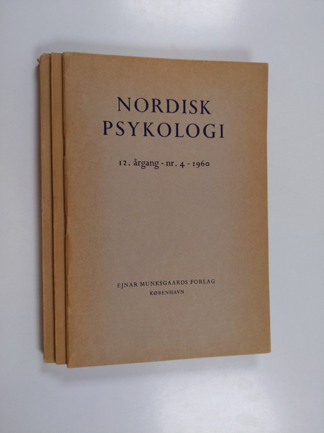 Nordisk psykologi 12. årg, nr. 1-4
