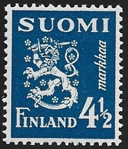 1942 M-30 Leijona 4:50 mk sininen ** Lape 266 a LSP Lm3