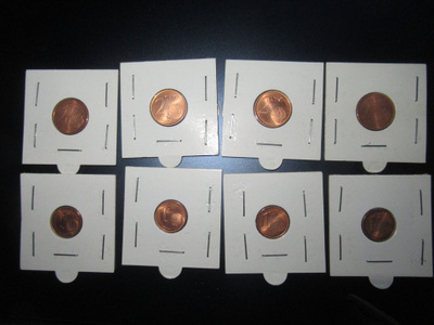 1 cent 2004 4 kpl ja 2 cent 2004 4 kpl kerralla rahasilmässä