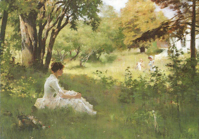 ALBERT EDELFELT ( 1854-1905 )  -  KESÄ 1883  "TAIDEKORTTI"